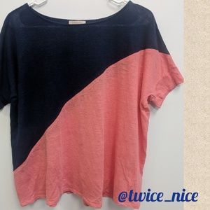 Anthropologie Bordeaux Short Sleeve Top